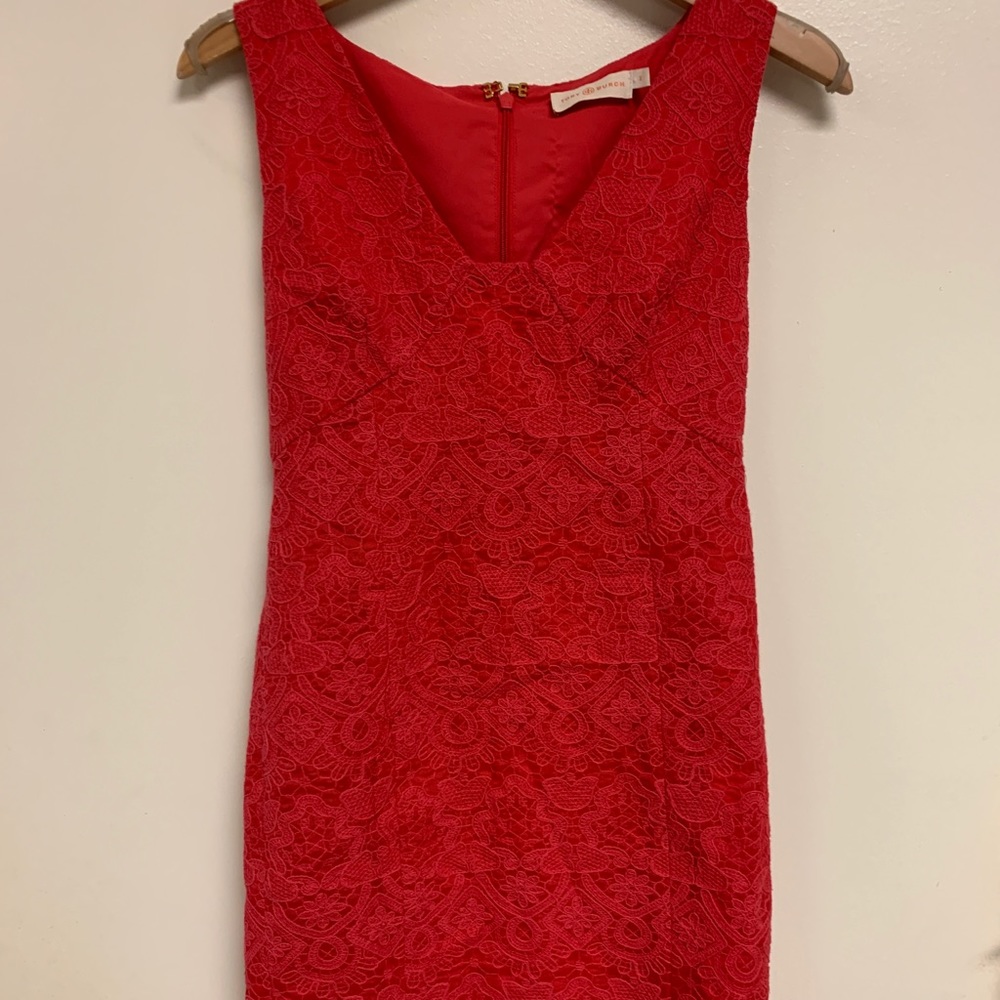 Tory Burch red laced dress